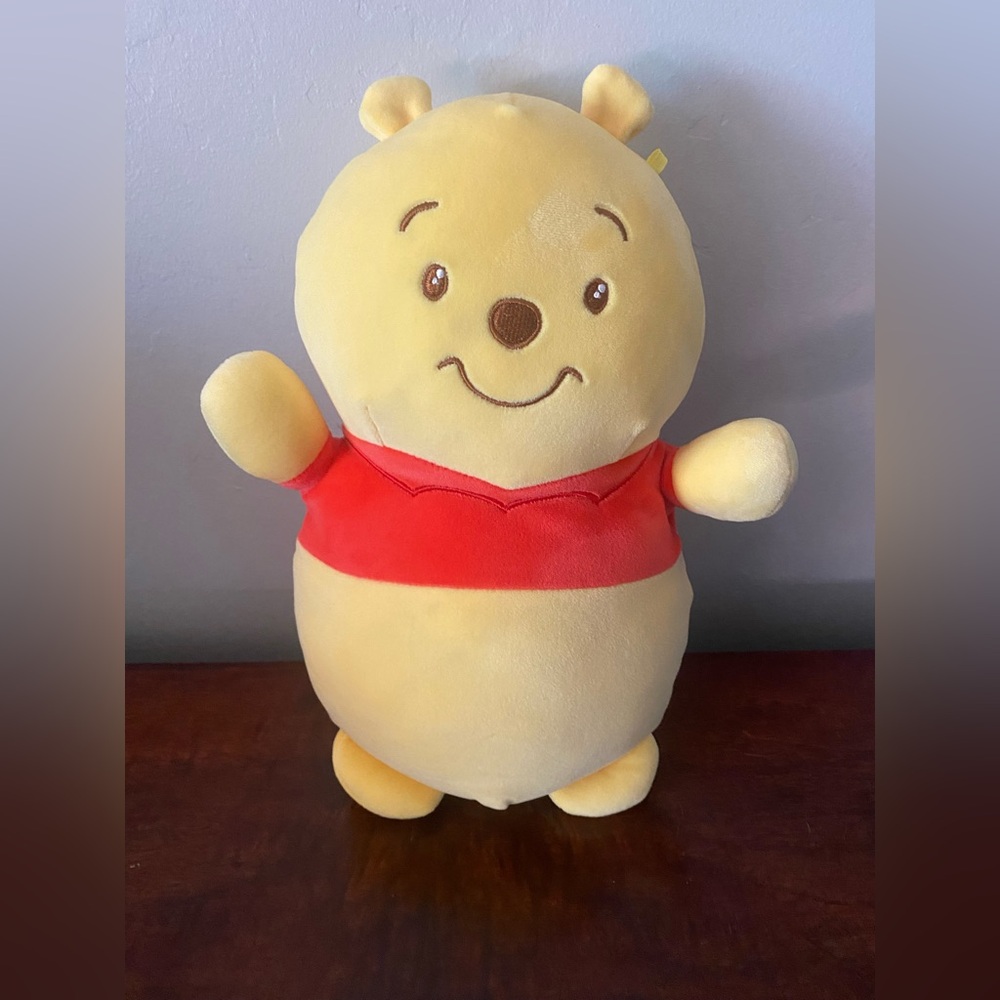Disney Yellow Plush Winnie the Pooh with Red Shirt